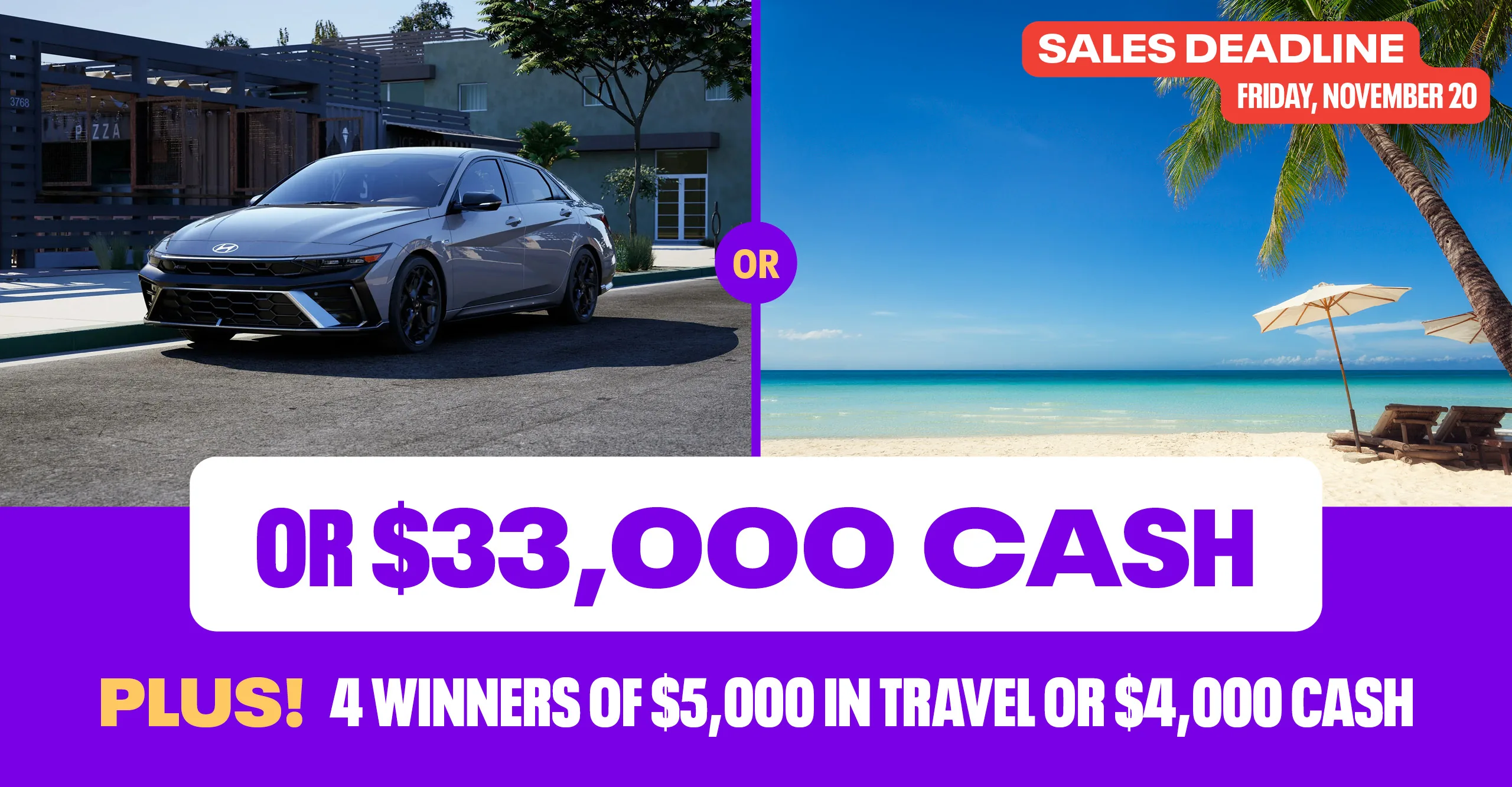 Fall Bonus – 2026 Hyundai Elantra Luxury Hybrid EV or luxury travel or $33,000 cash