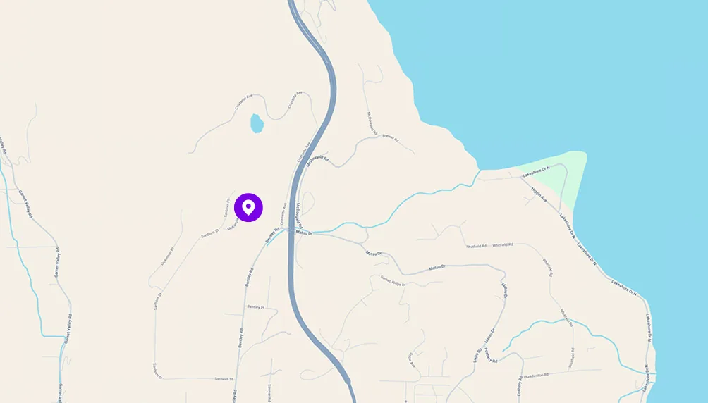 Map of the Grand Prize #6 home location in Summerland, BC