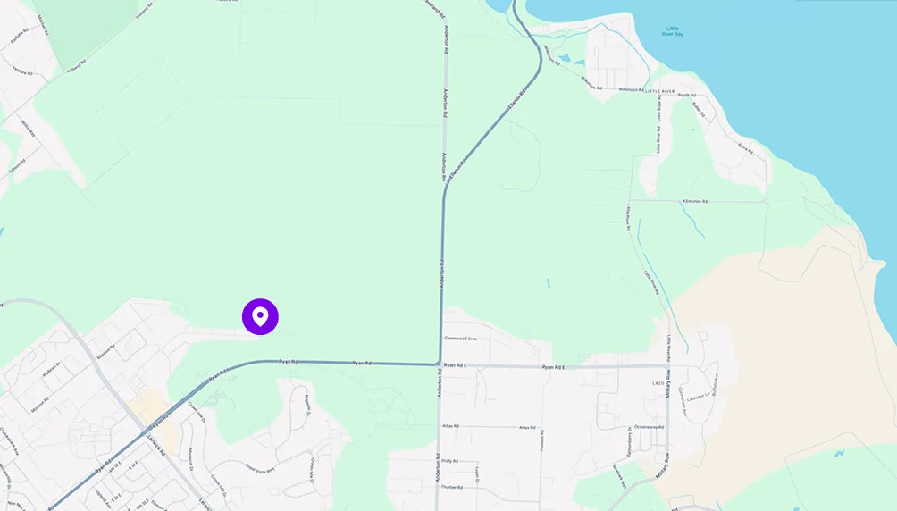 Map of the Grand Prize #8 home location in Courtenay, BC