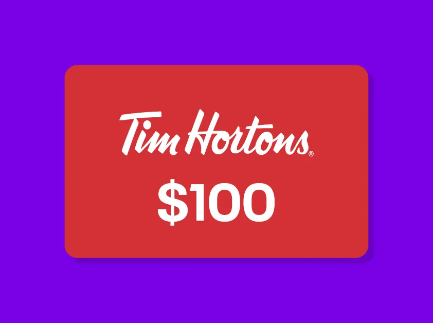 $100 Tim Hortons gift card