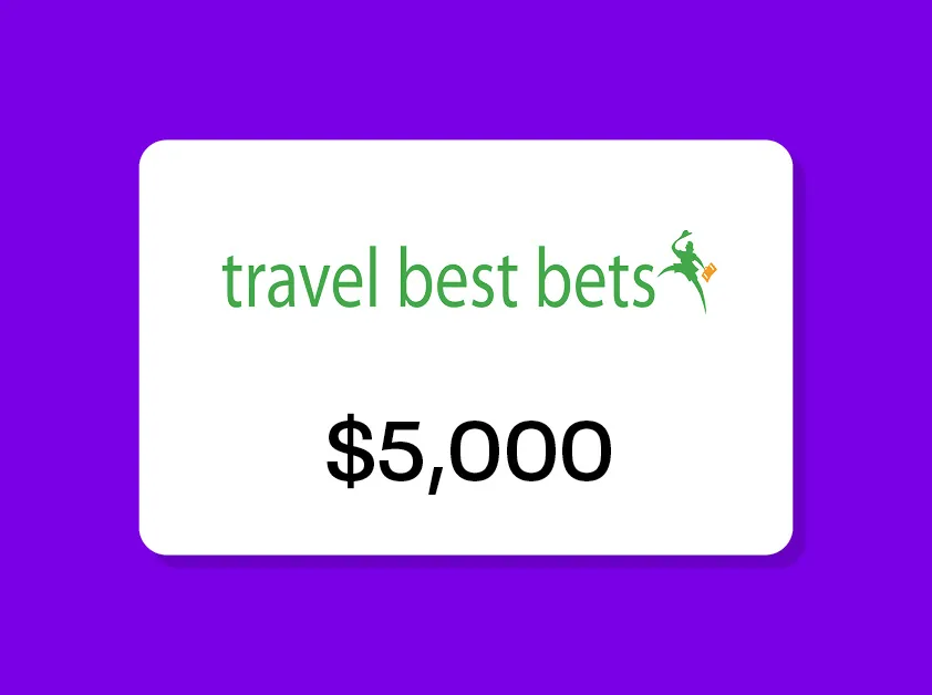 $5,000 Travel Best Bets gift card