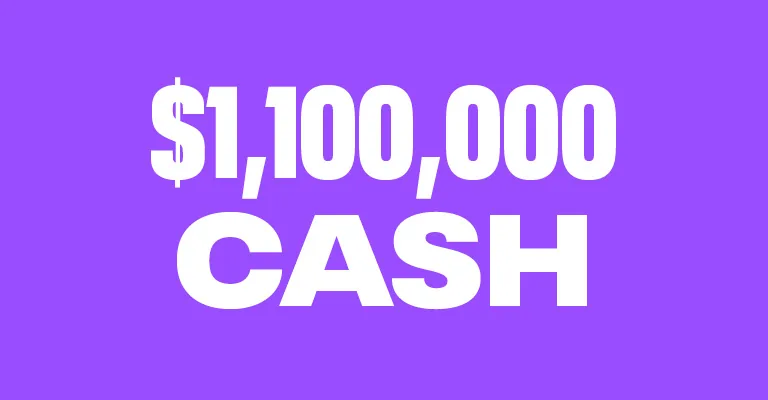$1,100,000 cash